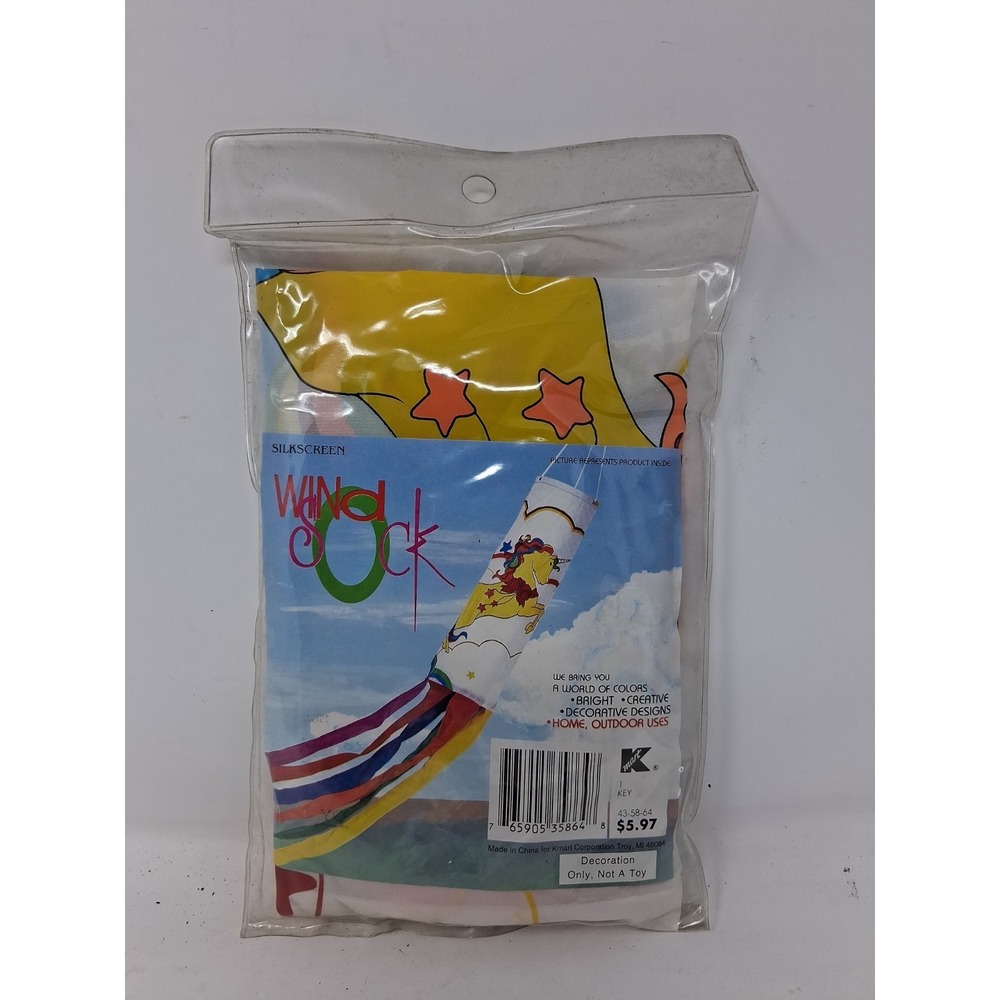Vintage Unicorn Kmart Silkscreen Wind Sock    I